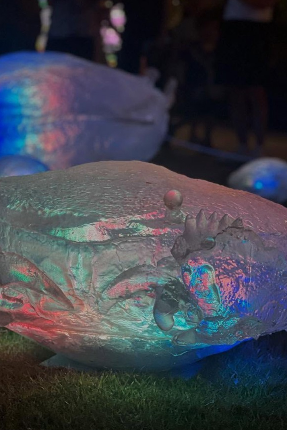 Iridescent projection on a rock form