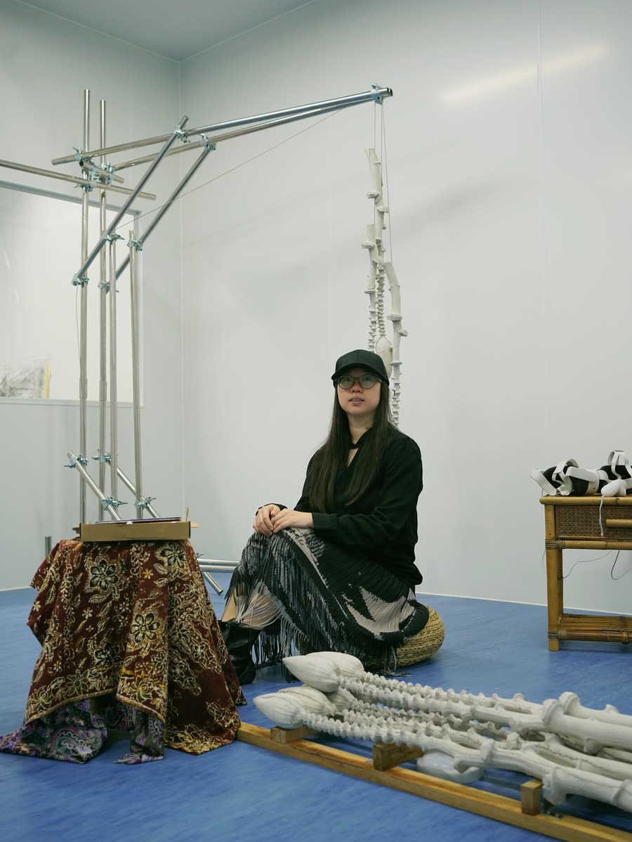 Portrait of Koh Kai Ting with her installation